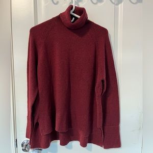 J. Crew Turtleneck Sweater with Side Slits in Supersoft Yarn Size Medium